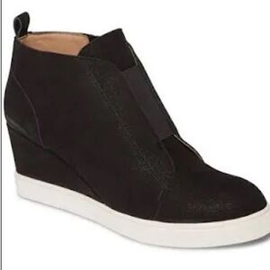 ✅Linea Paolo Our Original Platform Wedge Sneaker Bootie in Black